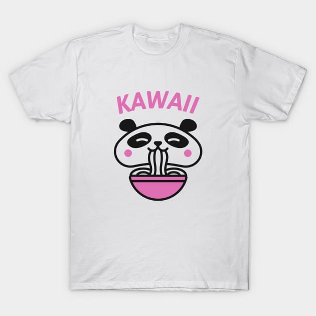 Kawaii Panda slurping Ramen! T-Shirt by Johan13